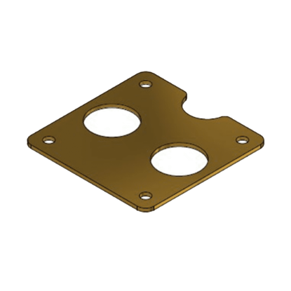 Picture of Brass Gland Plate, Blank Suitable For 32L Size GlandPre-drilled, Dual Suitable For 2x 25L Size Gland