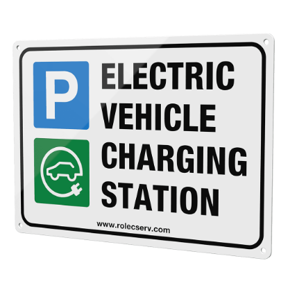 Picture of Aluminium A4 Landscape EV Parking Sign