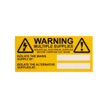 Picture of Warning Multiple Supply Label (IS9410SA)